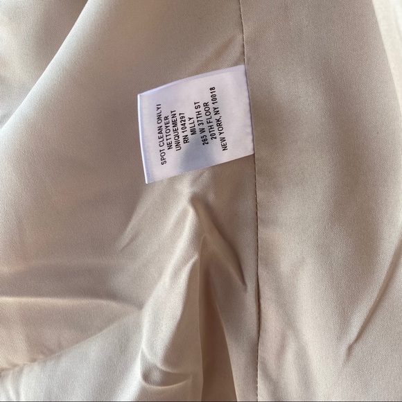 Milly New York Blazer with black leather trim Sz 6 - Picture 2 of 6